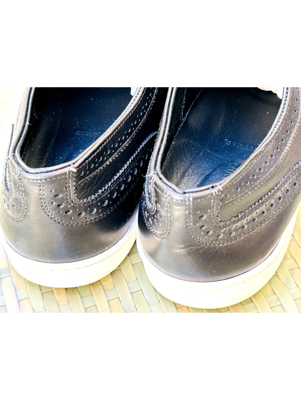 Allen Edmonds Strand Oxford Dress Sneaker Shoe Black Leather Wingtip 13 EEE 3E